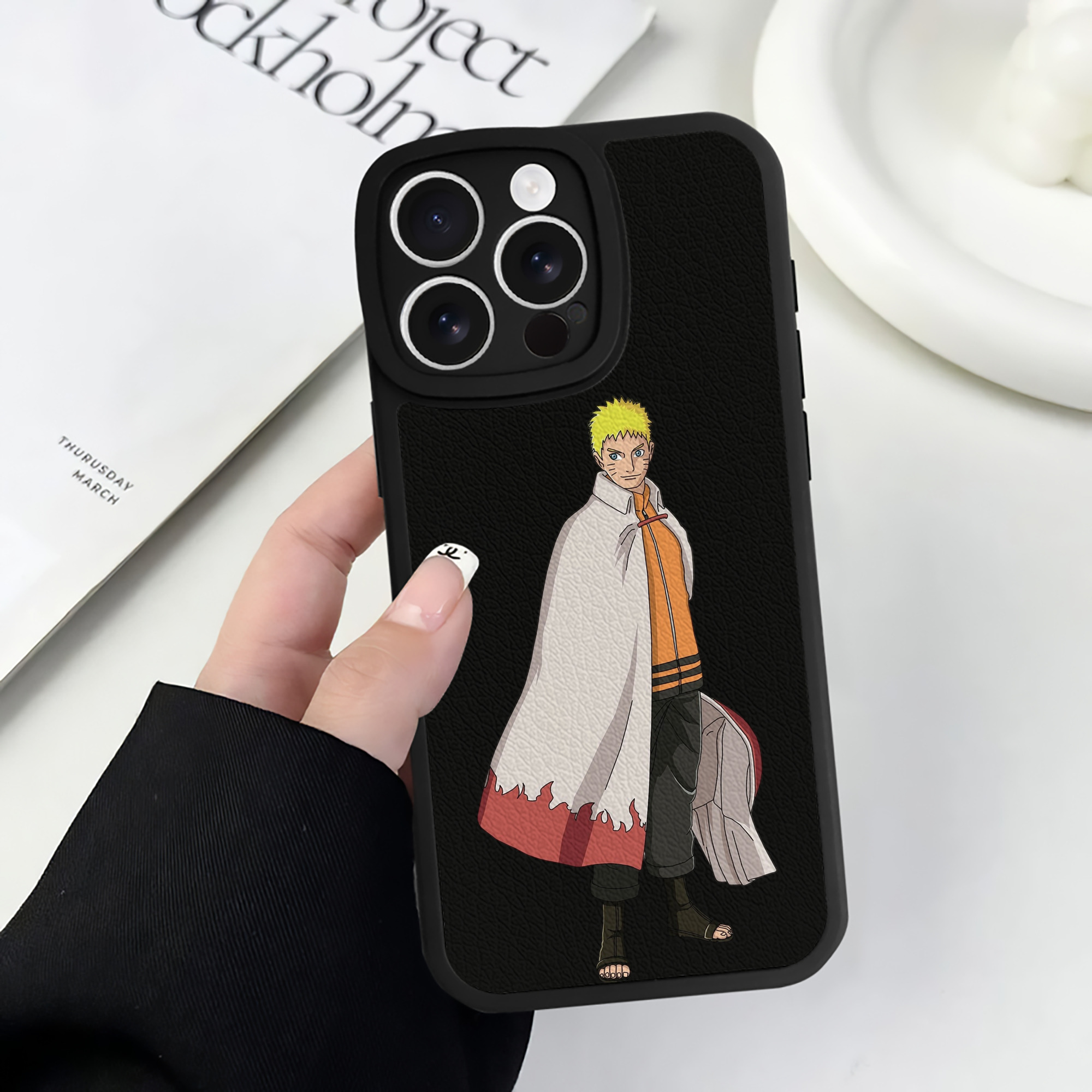 （画像用） NARUTO -ナルト- うずまき ナルト Uzumaki Naruto 【iPhone 16シリーズ対応】シリコンスマホケース（レザー調） 材質：シリコン